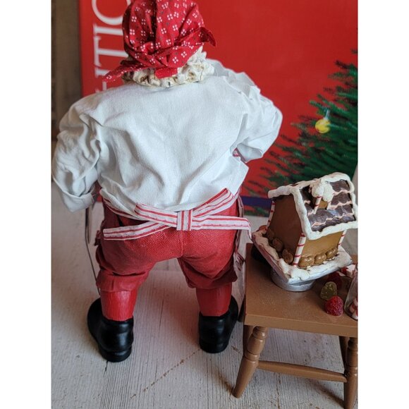 Clothtique Santa Claus Gingerbread house Xmas home decor figure - Picture 9 of 9